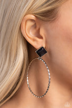 Load image into Gallery viewer, Canyon Circlet - Black Post Earrings