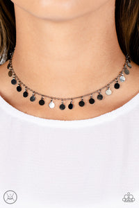 Champagne Catwalk - Black (Gunmetal) Choker Necklace