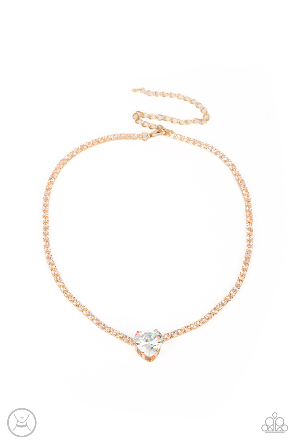 Flirty Fiancé - Gold Choker Necklace