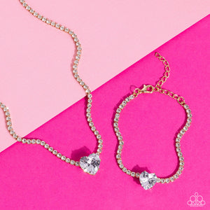 Flirty Fiancé - Gold Choker Necklace