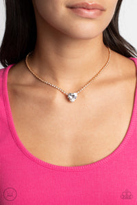Flirty Fiancé - Gold Choker Necklace