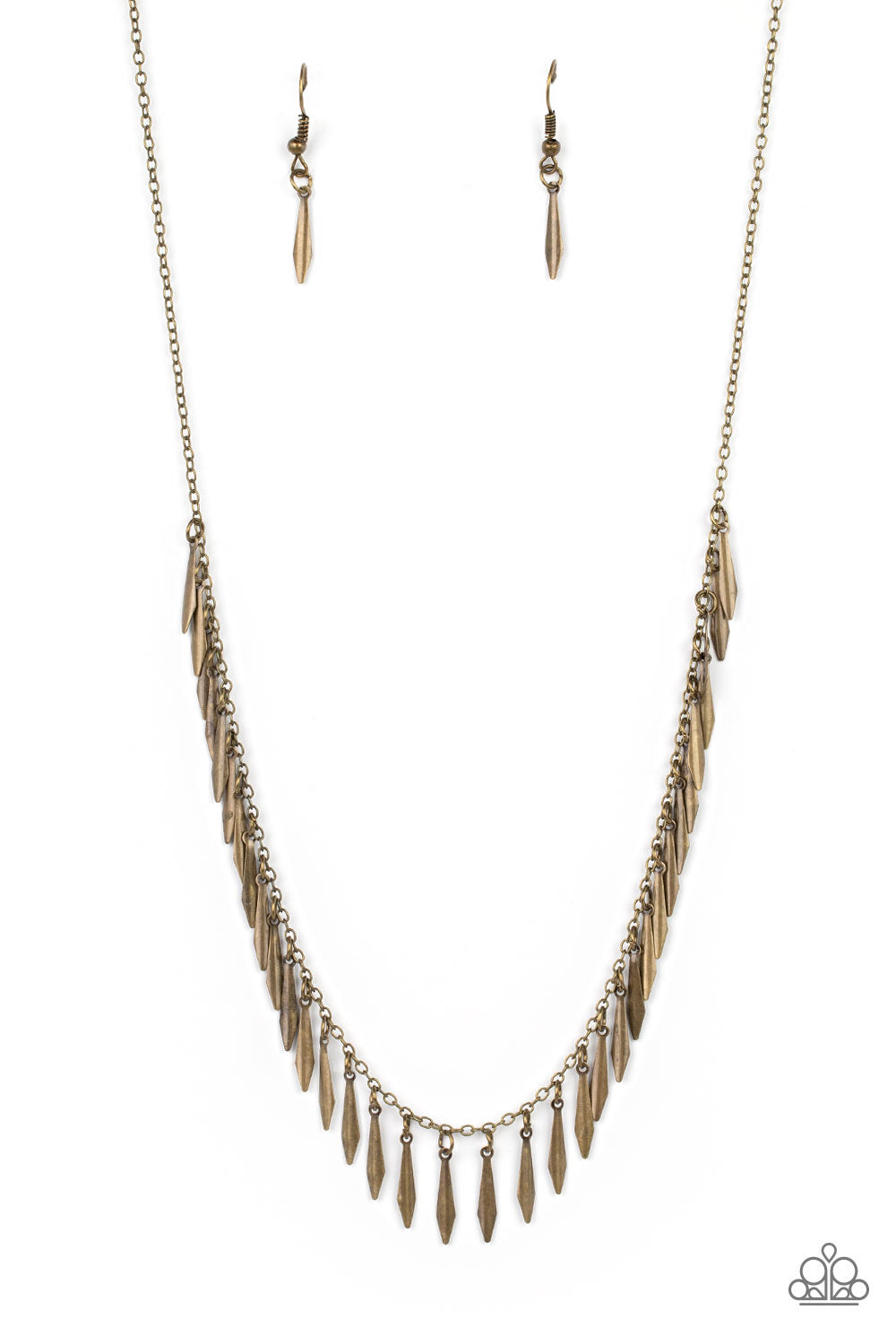 Striking Sheen - Brass Necklace