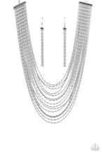 Load image into Gallery viewer, Cascading Chains - Silver Necklace