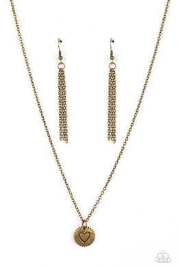 Stamped Sentiment - Brass Necklace