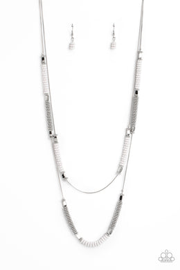 Caviar Chic - White Necklace