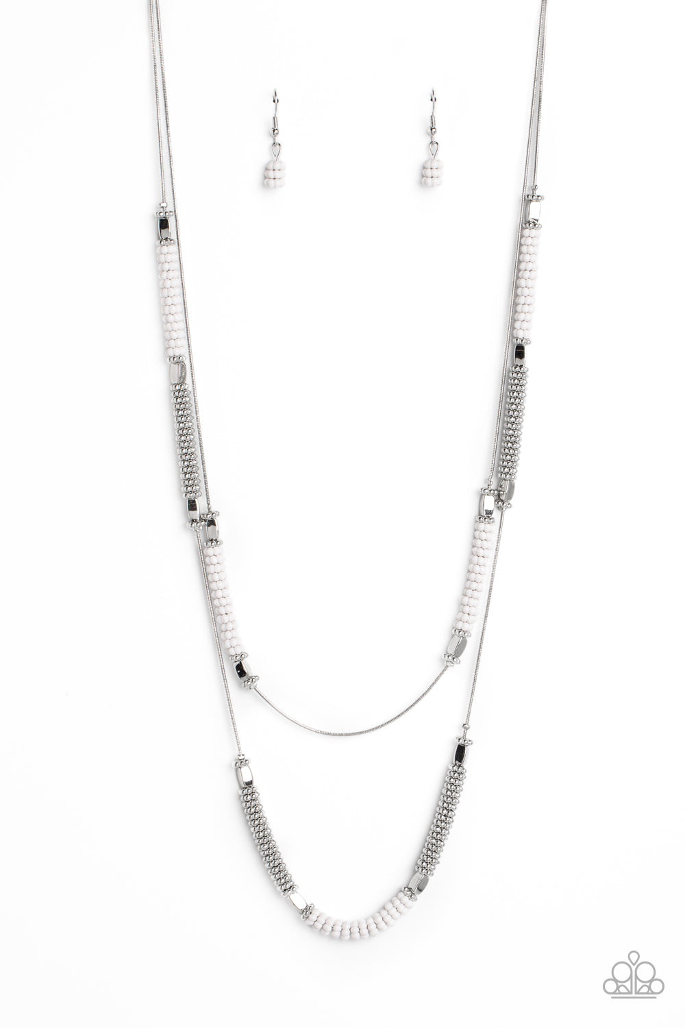 Caviar Chic - White Necklace