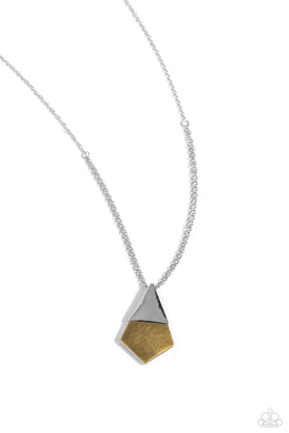 Posh Pyramid - Multimetal Necklace
