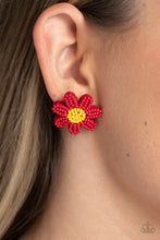 Load image into Gallery viewer, Sensational Seeds - Red Post Earrings