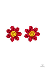 Load image into Gallery viewer, Sensational Seeds - Red Post Earrings