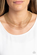 Load image into Gallery viewer, Cascading Chains - Gold Necklace