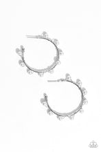 Load image into Gallery viewer, Night at the Gala - White Hoop Earrings