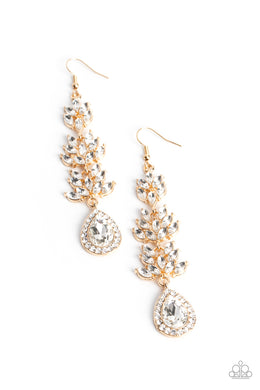 Water Lily Whimsy - Gold Earrings