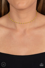 Load image into Gallery viewer, Neon Lights - Yellow Choker Necklace