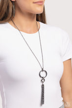 Load image into Gallery viewer, Tassel Tune - Black Gunmetal Necklace