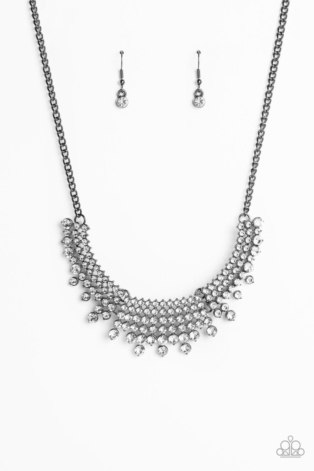 Shimmering Song - Black Gunmetal Necklace