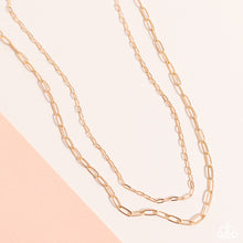 Load image into Gallery viewer, Polished Paperclips - Gold Choker Necklace
