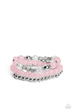 Load image into Gallery viewer, CUBE Your Enthusiasm - Pink Stretchy Bracelets