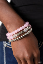 Load image into Gallery viewer, CUBE Your Enthusiasm - Pink Stretchy Bracelets
