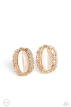 Load image into Gallery viewer, Shimmery Statement - Gold Clip-On Earrings