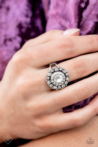 Twinkling Trance - White Dainty Ring