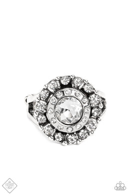 Twinkling Trance - White Dainty Ring