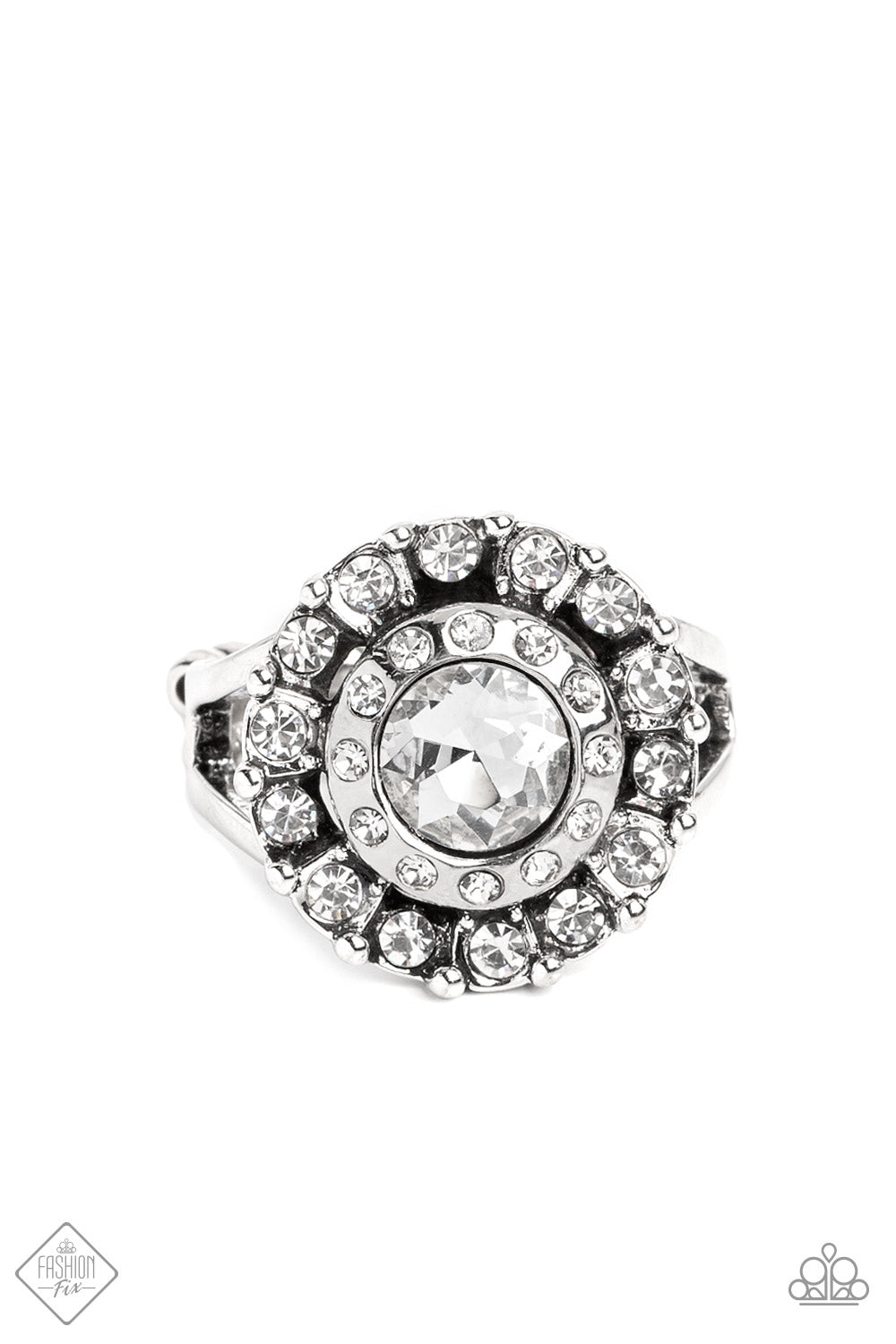 Twinkling Trance - White Dainty Ring