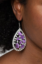 Load image into Gallery viewer, Cats Eye Class - Purple Earrings