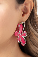 Load image into Gallery viewer, Glimmering Gardens - Pink Post Earrings