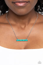 Load image into Gallery viewer, Barred Bohemian - Blue Necklace