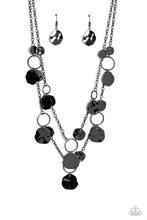 Load image into Gallery viewer, Hammered Horizons - Black Gunmetal Necklace