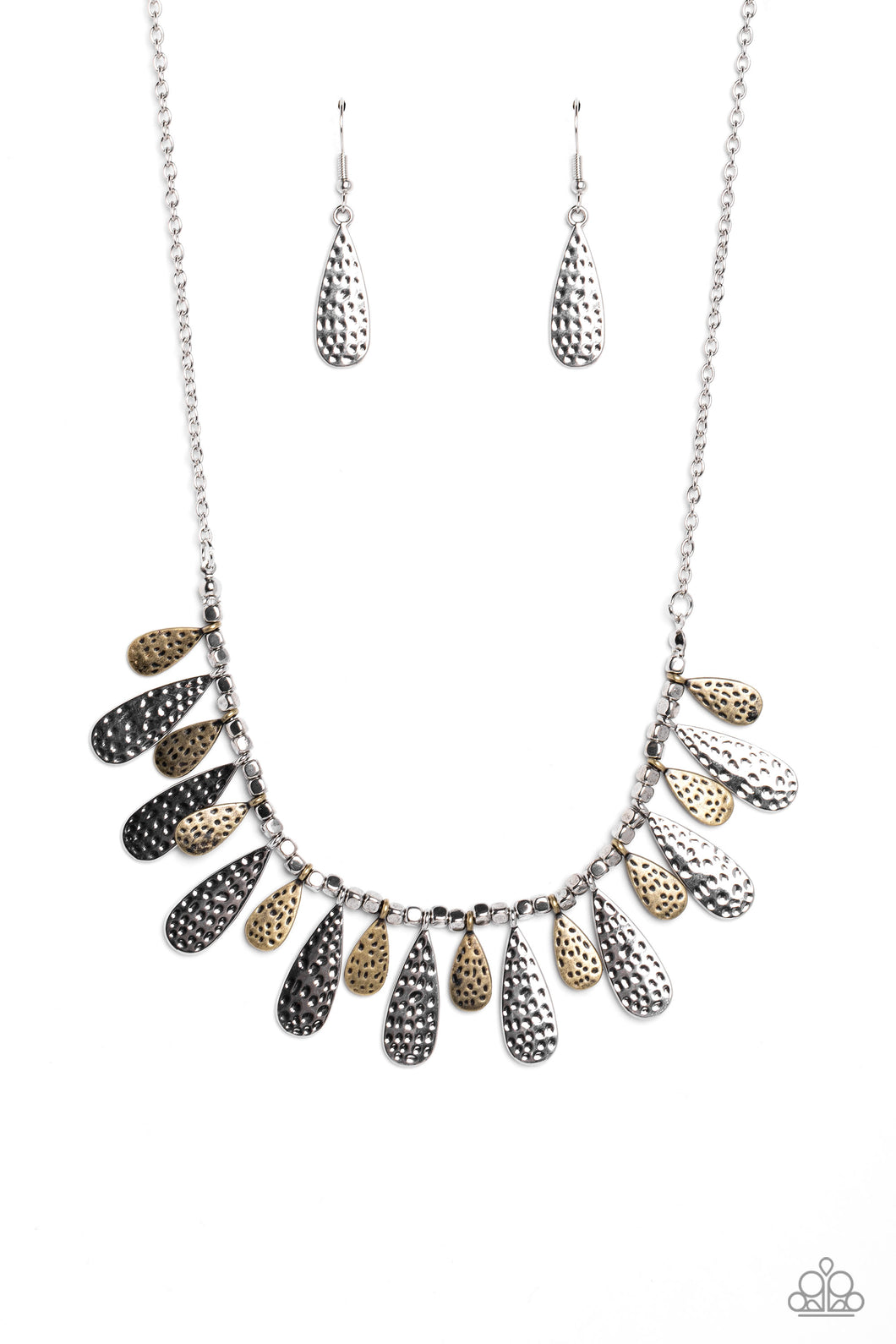 Compelling Confetti - Multi (Mixed Metals) Necklace