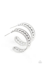 Load image into Gallery viewer, Dotted Darling - Silver Hoop Earrings