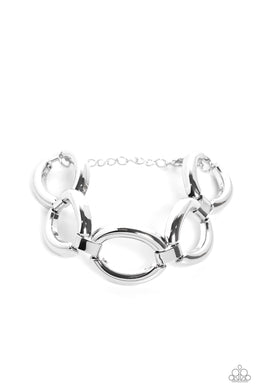Constructed Chic - Silver Bracelet