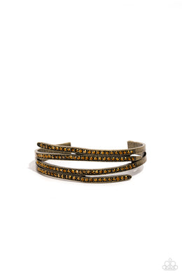 CURVED Lines - Brass Bracelet