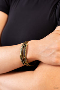 CURVED Lines - Brass Cuff Bracelet
