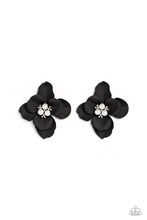Load image into Gallery viewer, Jovial Jasmine - Black Post Earrings