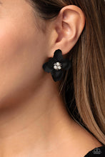 Load image into Gallery viewer, Jovial Jasmine - Black Post Earrings
