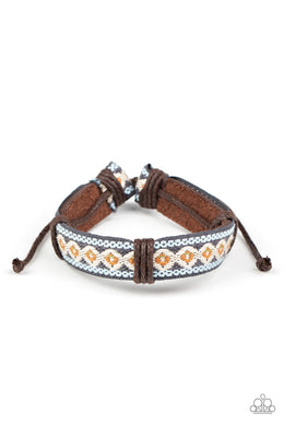 Desert Pioneer - Brown Sliding Knot Bracelet