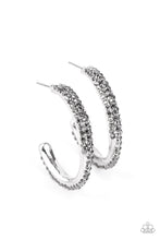 Load image into Gallery viewer, Trail Of Twinkle - Silver Hoop Earrings