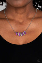 Load image into Gallery viewer, Lustrous Laurels - Purple Necklace