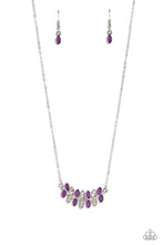 Load image into Gallery viewer, Lustrous Laurels - Purple Necklace