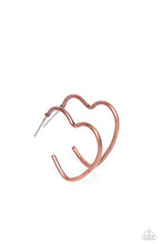 Load image into Gallery viewer, Burnished Beau - Copper Hoop Earrings