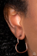 Load image into Gallery viewer, Burnished Beau - Copper Hoop Earrings