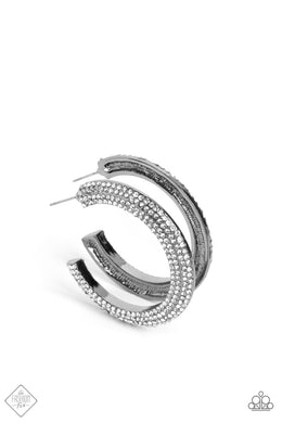 Dazzling Dynamo - Black Gunmetal Earrings
