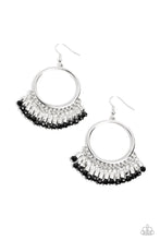 Load image into Gallery viewer, Fringe Fanfare - Black Earrings