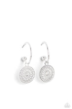 Load image into Gallery viewer, Mandala Maiden - Silver Hoop Earrings