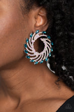 Load image into Gallery viewer, Firework Fanfare - Blue Post Earrings