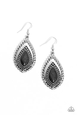 Twisted Trailblazer - Black Earrings