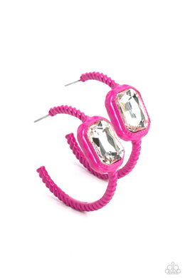 Call Me TRENDY - Pink Hoop Earrings
