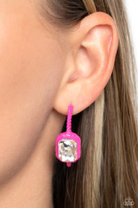 Call Me TRENDY - Pink Hoop Earrings